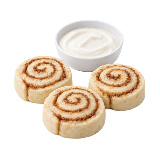 Illustration of Pillsbury, Cinnamon Rolls with Icing, refrigerated dough