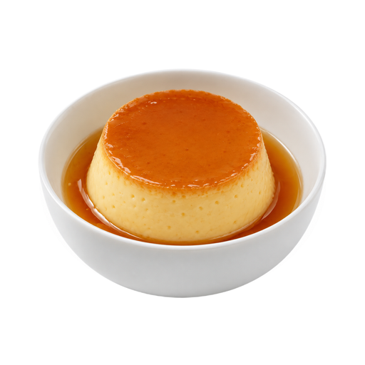 Ilustración de Flan de caramelo, preparado según receta