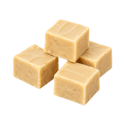 Ilustración de Dulce tipo fudge de vainilla, preparado según receta