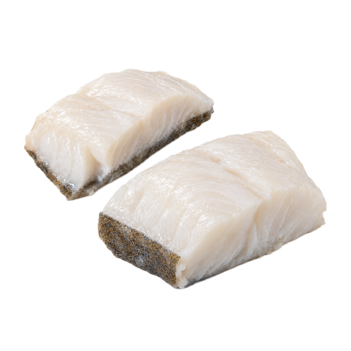 Illustration of Fish, halibut, raw, with skin (Alaska Native)