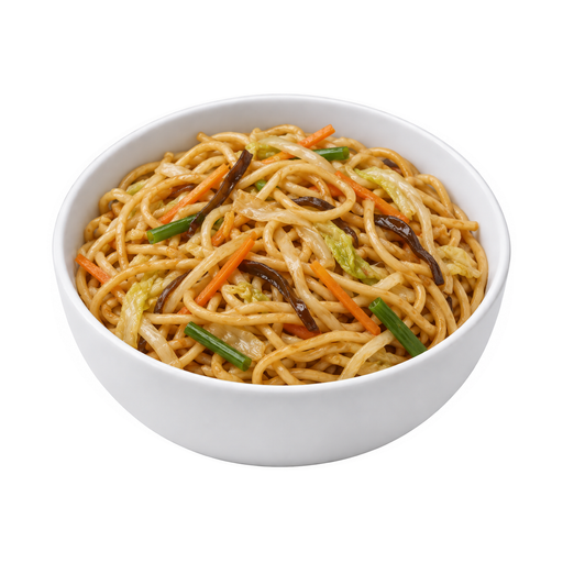 Illustration of Restaurant, Chinese, vegetable lo mein, without meat