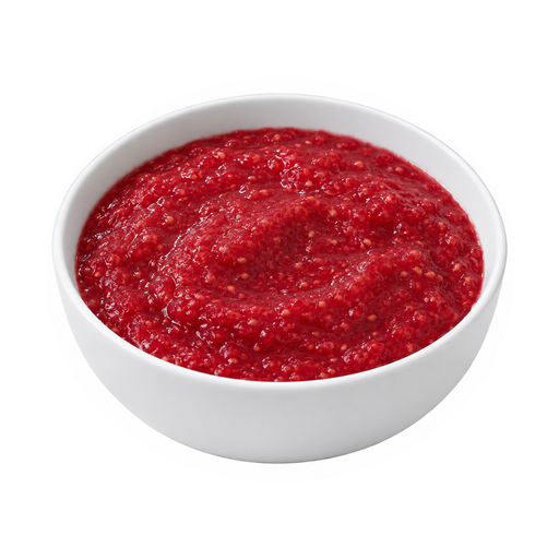 Illustration of Raspberries, puree, with seeds