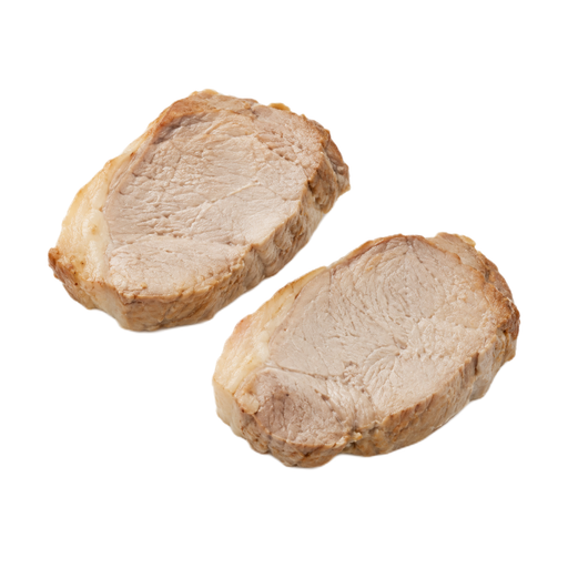 Illustration of Pork, fresh, loin, whole, separable lean and fat, cooked, braised