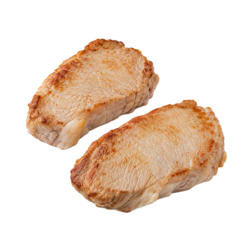 Illustration of Pork, fresh, loin, whole, separable lean and fat, cooked, broiled