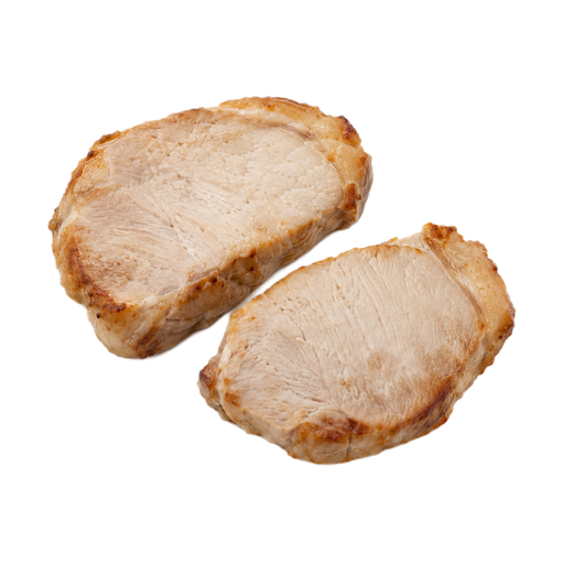 Illustration of Pork, fresh, loin, whole, separable lean and fat, cooked, roasted