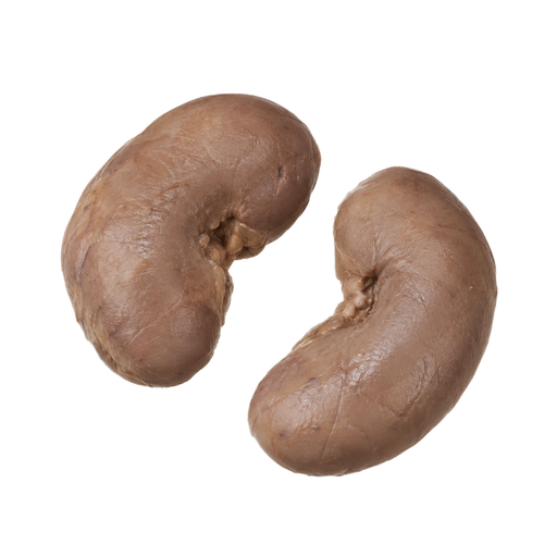 Illustration of Pork, fresh, variety meats and by-products, kidneys, cooked, braised