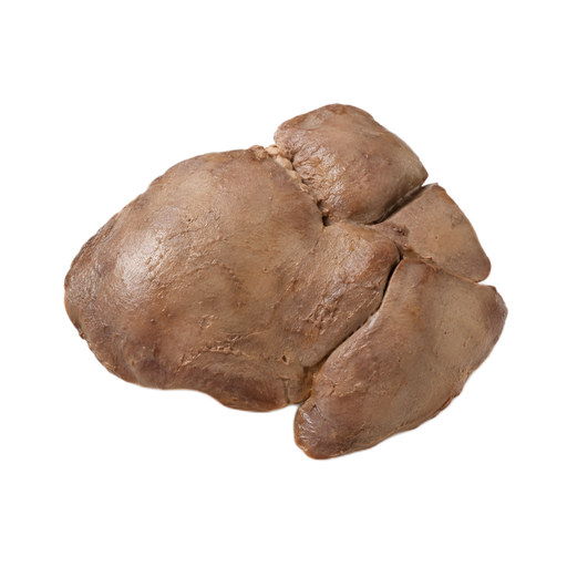 Illustration of Pork, fresh, variety meats and by-products, liver, cooked, braised