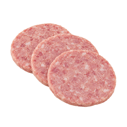 Illustration of Pork, cured, ham, patties, unheated