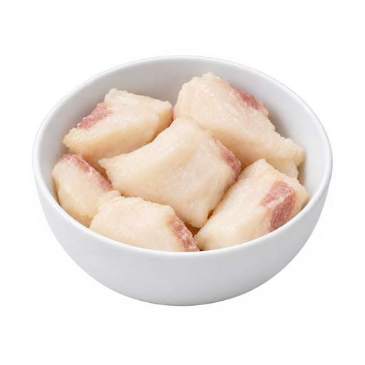 Illustration of Pork, cured, separable fat (from ham and arm picnic), unheated