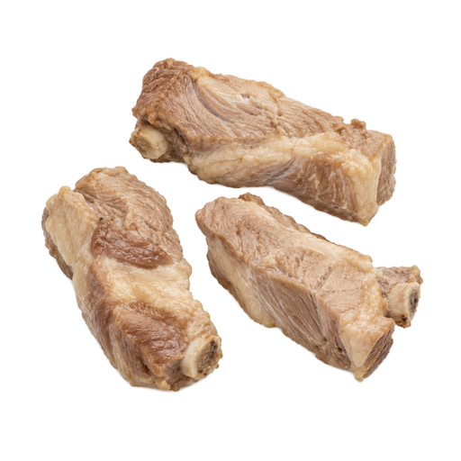 Illustration of Pork, fresh, loin, country-style ribs, separable lean and fat, cooked, braised