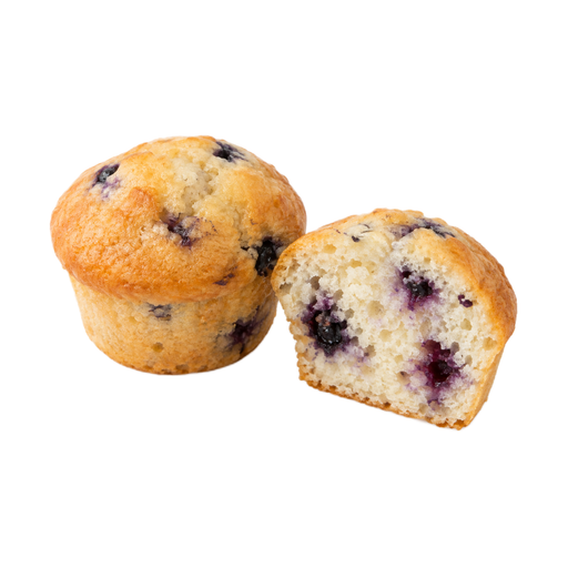 Illustration of Muffin, blueberry, commercially prepared, low-fat