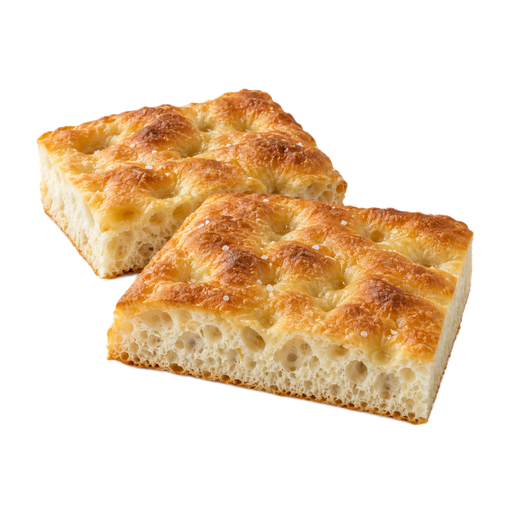 Illustration of Focaccia, Italian flatbread, plain