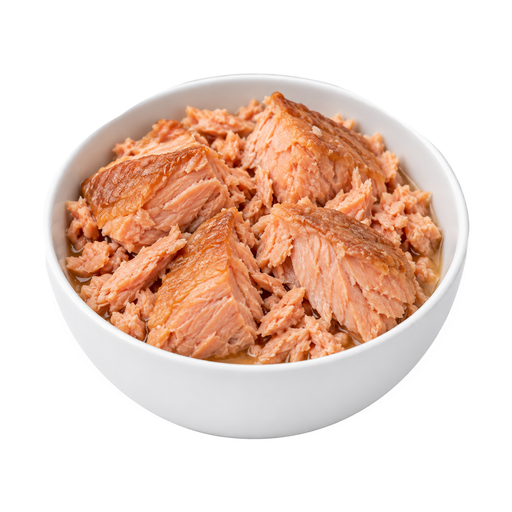 Illustration of Fish, salmon, king, chinook, kippered, canned (Alaska Native)