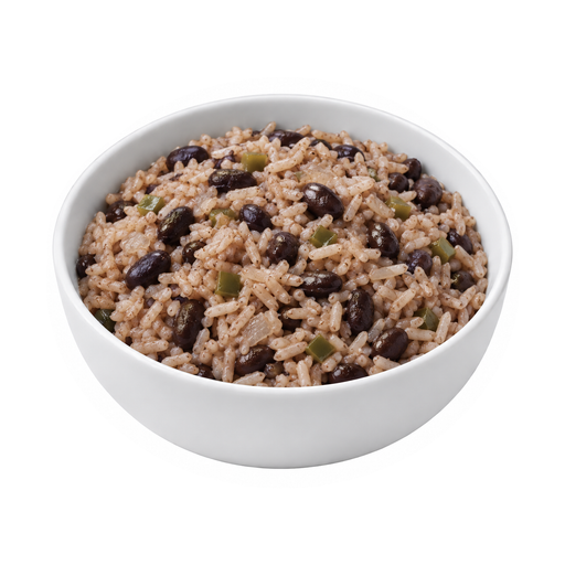Illustration of Restaurant, Latino, Arroz con frijoles negros (rice and black beans)