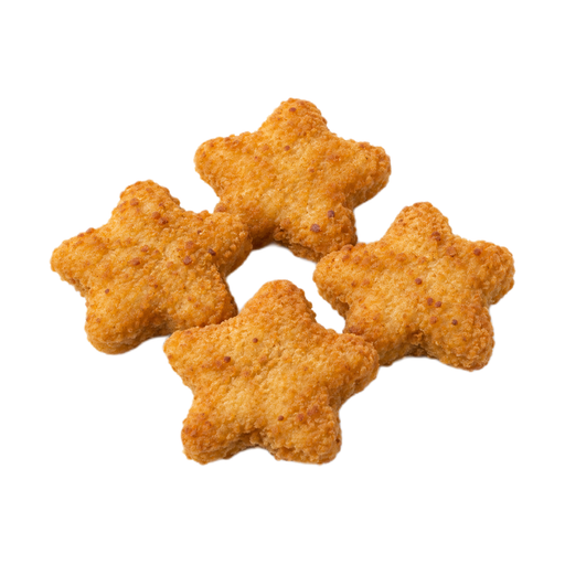 Ilustración de DENNY'S, nuggets de pollo en forma de estrella, del menú infantil