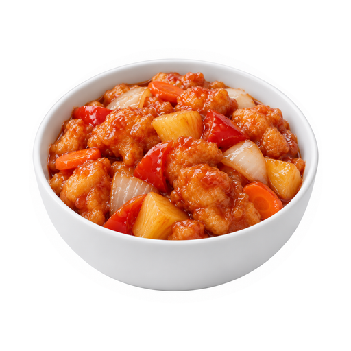 Illustration of Restaurant, Chinese, sweet and sour chicken