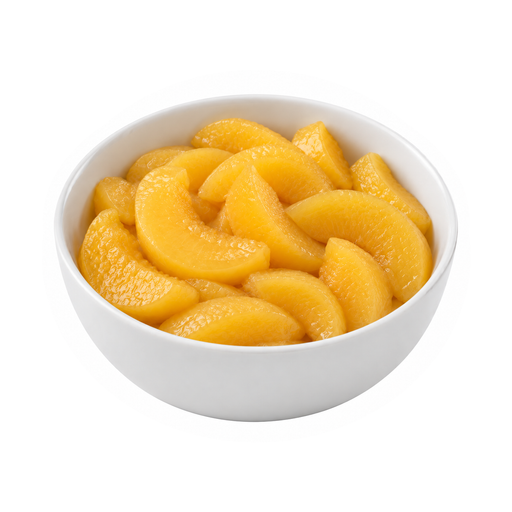 Illustration of Peaches, canned, heavy syrup, drained