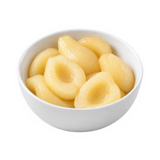 Illustration of Pears, canned, heavy syrup, drained