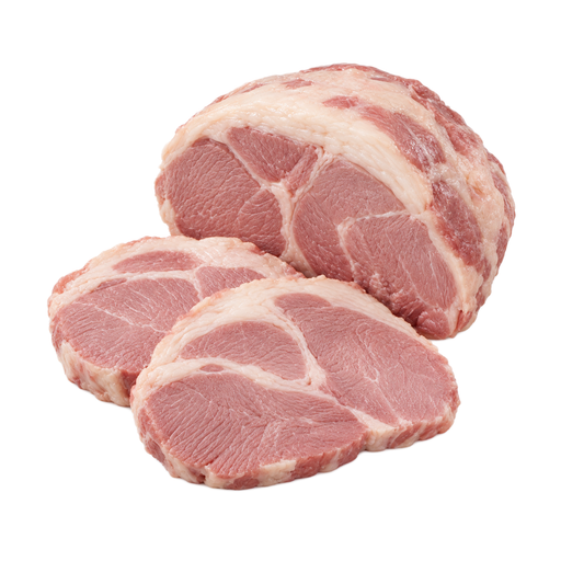 Illustration of Pork, fresh, leg (ham), whole, separable lean and fat, raw