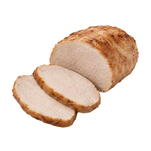 Illustration of Pork, fresh, loin, center loin (roasts), bone-in, separable lean only, cooked, roasted