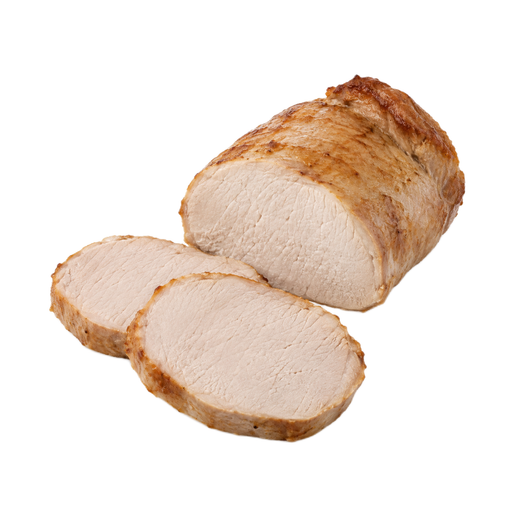 Illustration of Pork, fresh, loin, center rib (roasts), bone-in, separable lean only, cooked, roasted