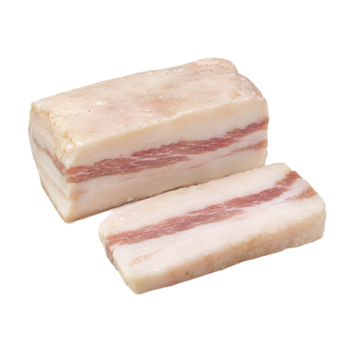 Illustration of Pork, cured, salt pork, raw