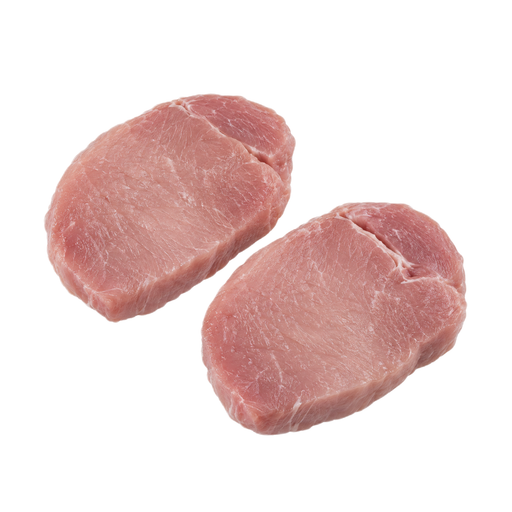 Illustration of Pork, fresh, loin, center rib (chops or roasts), boneless, separable lean only, raw
