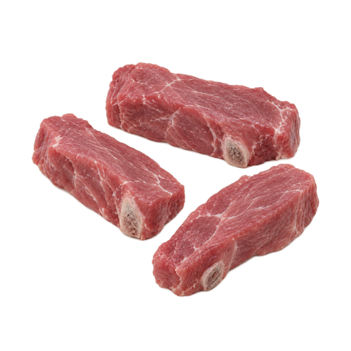 Illustration of Pork, fresh, loin, country-style ribs, separable lean only, raw