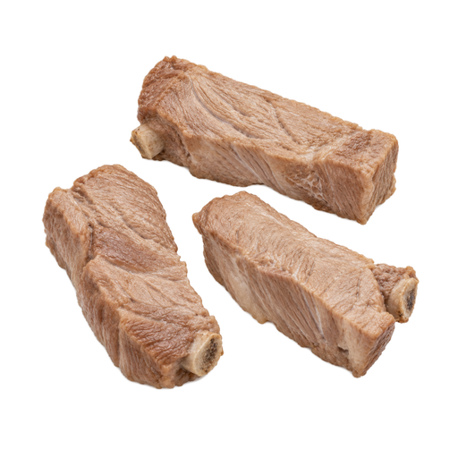 Illustration of Pork, fresh, loin, country-style ribs, separable lean only, cooked, braised