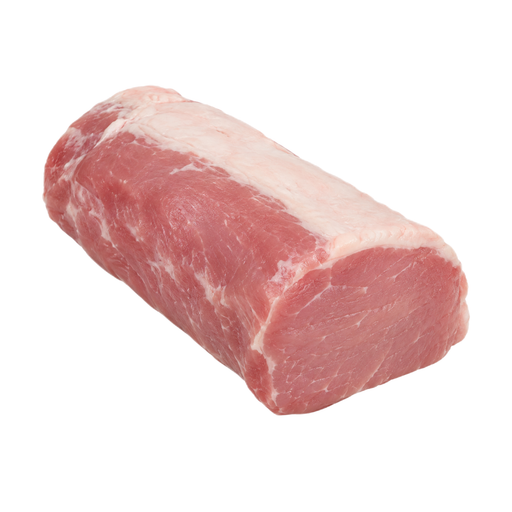 Illustration of Pork, fresh, loin, top loin (roasts), boneless, separable lean and fat, raw