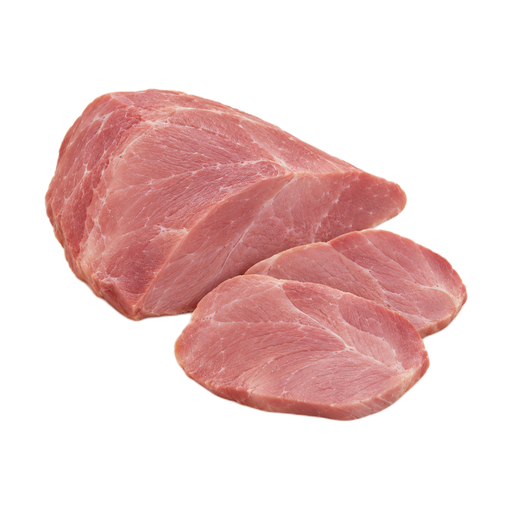 Illustration of Pork, cured, ham -- water added, shank, bone-in, separable lean only, unheated