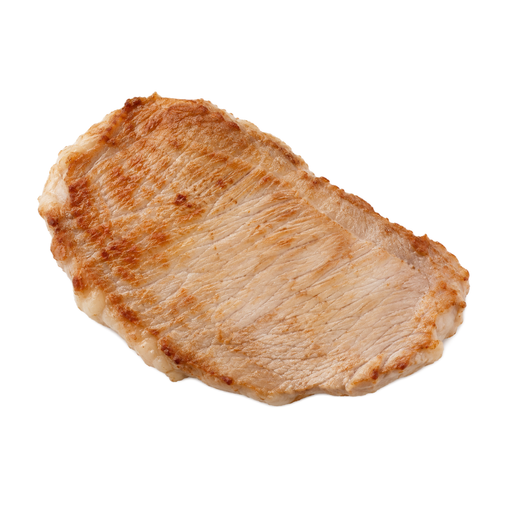 Illustration of Pork, loin, leg cap steak, boneless, separable lean and fat, cooked, broiled