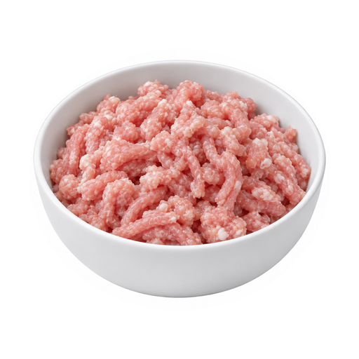 Illustration of Pork, ground, 84% lean / 16% fat, raw