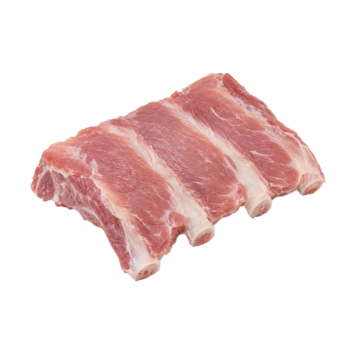 Illustration of Pork loin, fresh, backribs, bone-in, raw, lean only