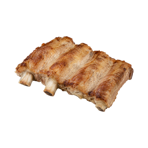 Illustration of Pork loin, fresh, backribs, bone-in, cooked-roasted, lean only
