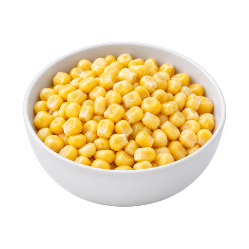 Ilustración de Maíz dulce amarillo congelado, granos separados de la mazorca, sin preparar (incluye alimentos del Programa de Distribución de Alimentos del USDA)