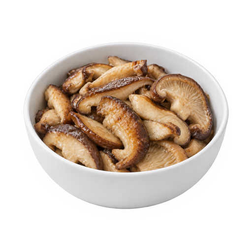 Illustration of Mushrooms, shiitake, stir-fried