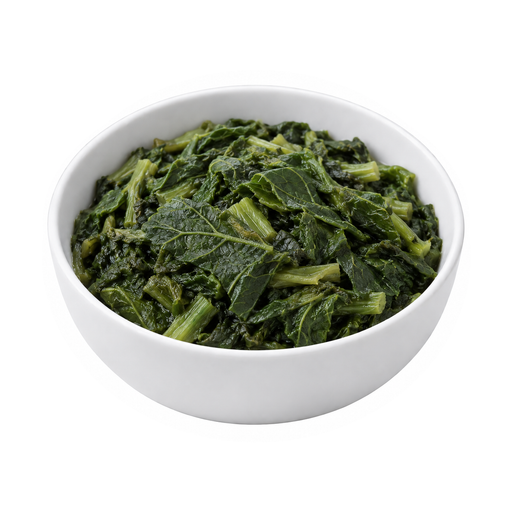 Illustration of Pumpkin leaves, cooked, boiled, drained, without salt