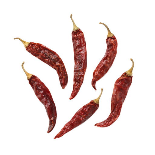 Illustration of Peppers, hot chile, sun-dried