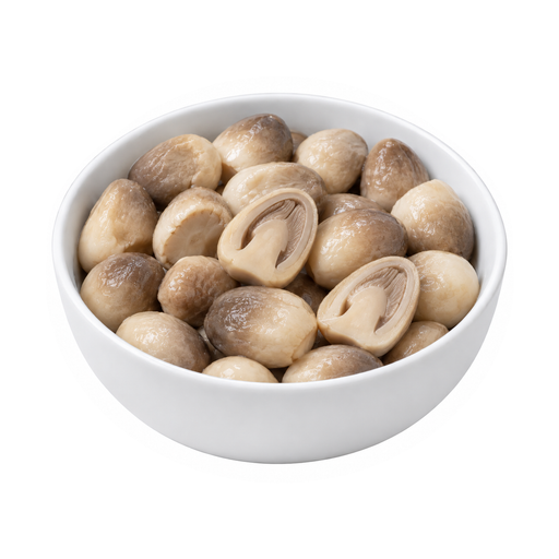 Illustration of Mushrooms, straw, canned, drained solids