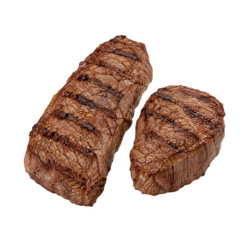 Ilustración de Carne de res, lomo corto (short loin), filete porterhouse, solo carne magra separable, recortada hasta 1/8 de pulgada de grasa externa, todas las categorías de calidad, asada a la parrilla