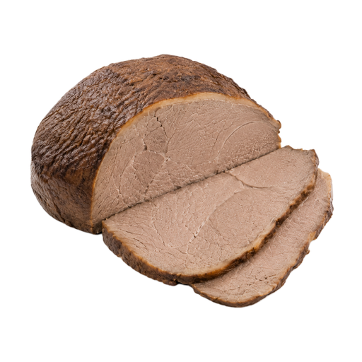 Ilustração de Carne bovina, quarto traseiro, corte tip round, peça para assar, carne magra e gordura separáveis, aparada até 1/8 de polegada de gordura externa, classificação Select, assada no forno
