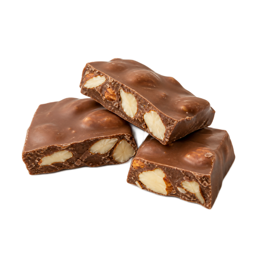 Ilustración de Chocolate con leche y almendras