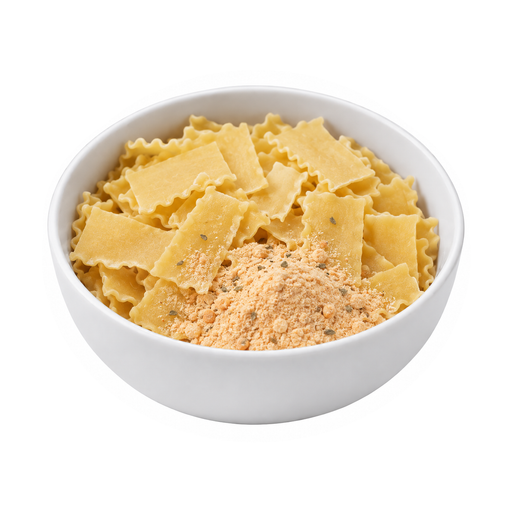 Illustration of Pasta mix, Italian four cheese lasagna, unprepared