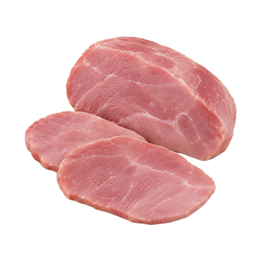 Illustration of Pork, cured, ham and water product, rump, bone-in, separable lean only, unheated