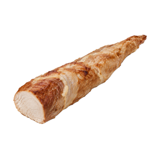 Illustration of Pork, fresh, loin, tenderloin, separable lean and fat, with added solution, cooked, roasted