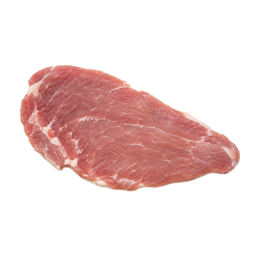 Illustration of Pork, Leg Cap Steak, boneless, separable lean and fat, raw