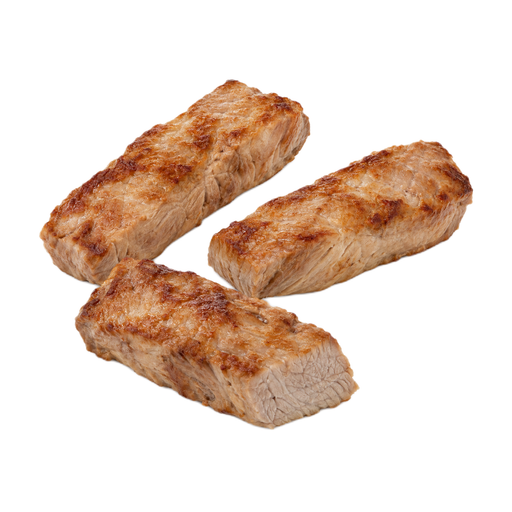 Illustration of Pork, fresh, loin, country-style ribs, separable lean only, boneless, cooked, broiled