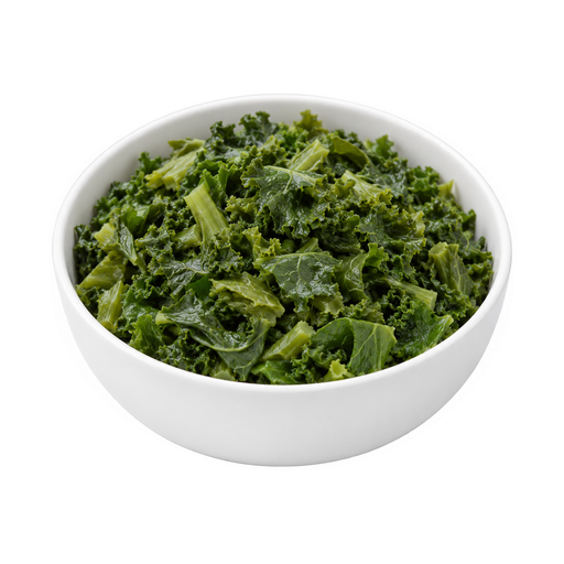 Illustration of Kale, frozen, cooked, boiled, drained, without salt