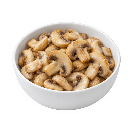 Illustration of Mushrooms, white, stir-fried